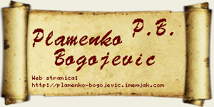 Plamenko Bogojević vizit kartica